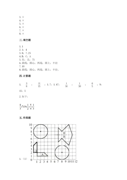 人教版小学六年级上册数学期末测试卷精品（典型题）.docx