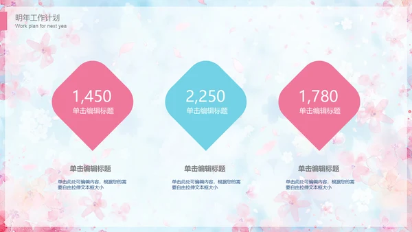 清新唯美文艺小花通用PPT模板