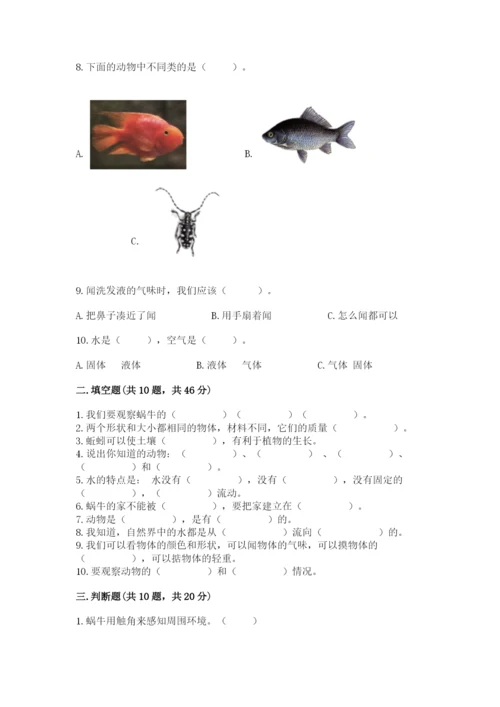 教科版一年级下册科学期末测试卷可打印.docx