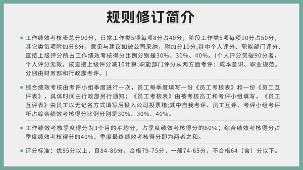 绿色莫兰迪简约员工考核培训带内容PPT模板