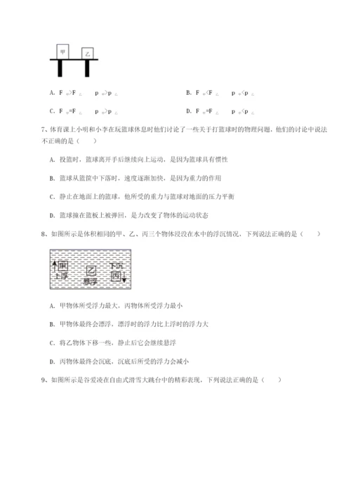 内蒙古翁牛特旗乌丹第一中学物理八年级下册期末考试定向测评练习题.docx