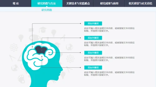 绿色渐变导航式动态毕业答辩通用PPT模板