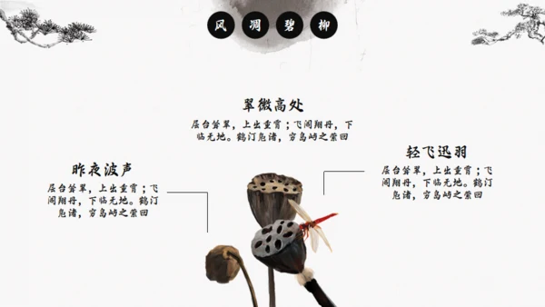中国风传统诗词介绍通用PPT模板