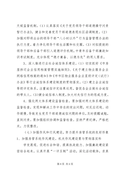 房管局党风廉政建设工作要点.docx