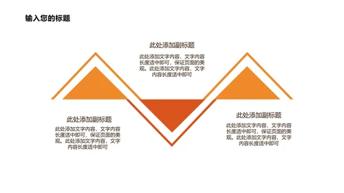 橙色简约风商务总结PPT模板