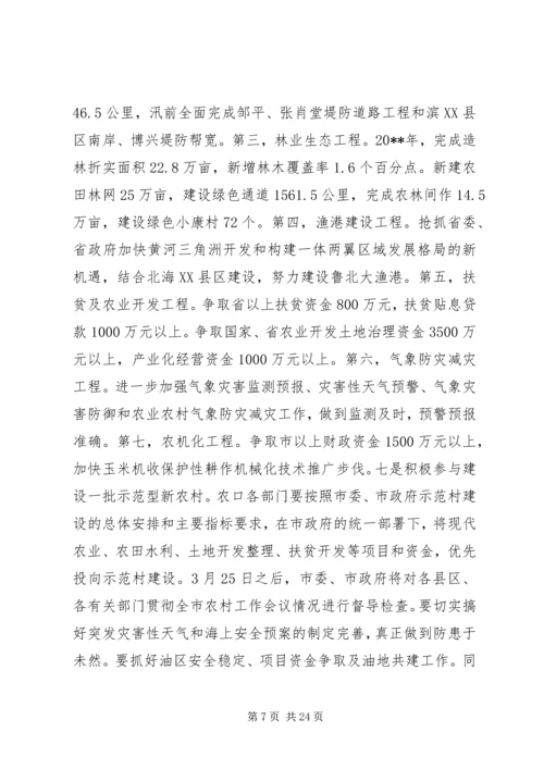 农口部门工作会议上的讲话.docx