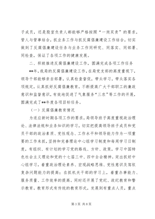 县气象局领导廉洁自律汇报 (6).docx