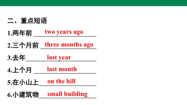 Unit 4　Then and now专项复习课件(共51张PPT)