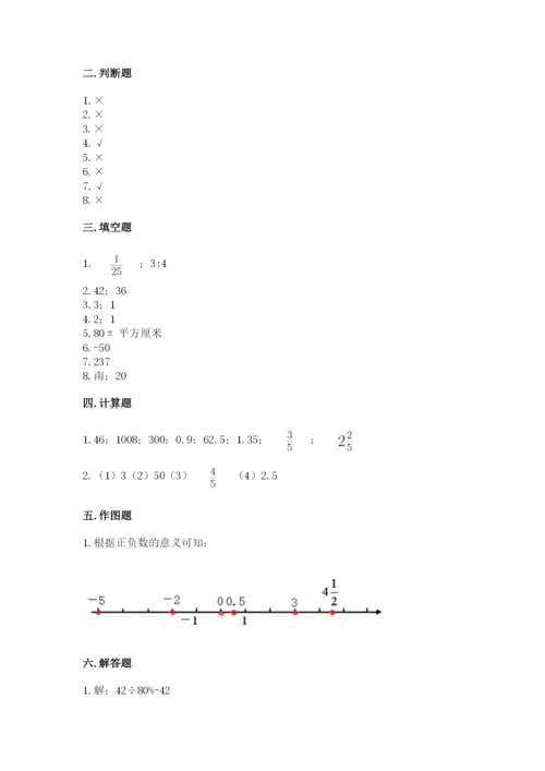 六年级下册数学期末测试卷附答案（实用）.docx