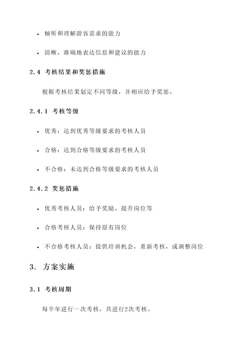 旅游服务礼仪考核方案