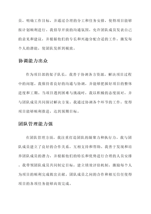 项目部架子队长个人事迹