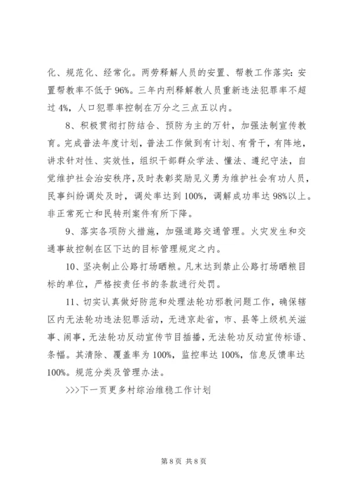 村XX年综治维稳工作计划范文.docx