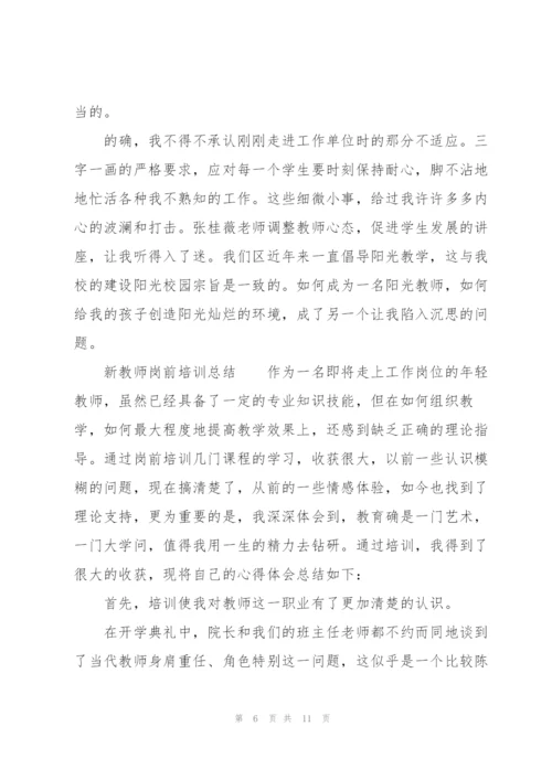 新教师岗前培训总结.docx