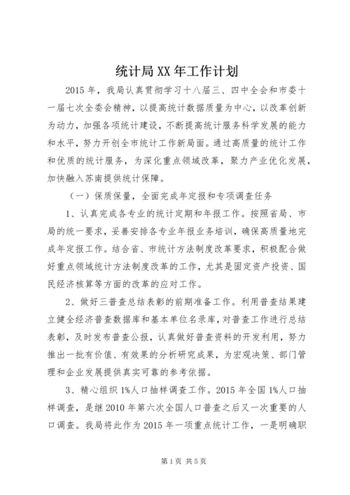 统计局XX年工作计划 (3).docx