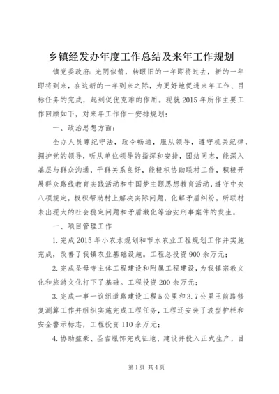 乡镇经发办年度工作总结及来年工作规划.docx