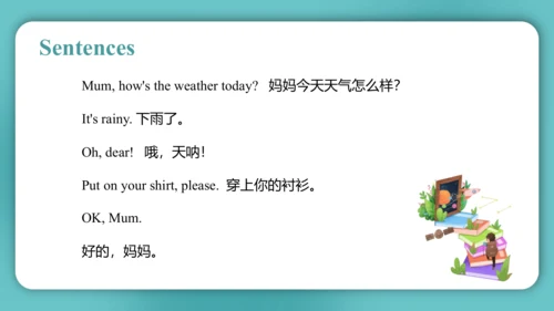 Unit 4  How's the weather today?  Lesson 23- Lesso