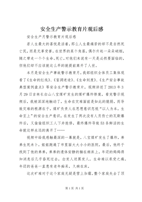 安全生产警示教育片观后感 (6).docx