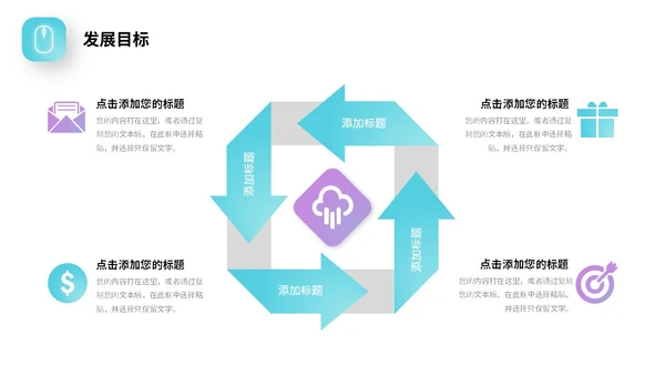 蓝紫渐变形状高端科技公司简介产品介绍PPT公司介绍