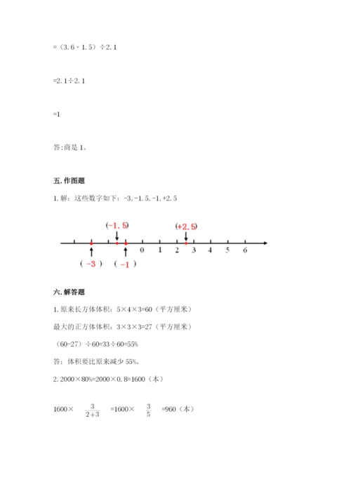 北京版小学六年级下册数学期末综合素养测试卷附参考答案【突破训练】.docx