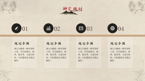 传统中国风开题报告毕业答辩通用PPT