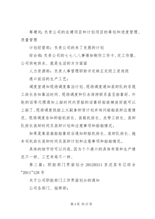 企业部门职能划分.docx