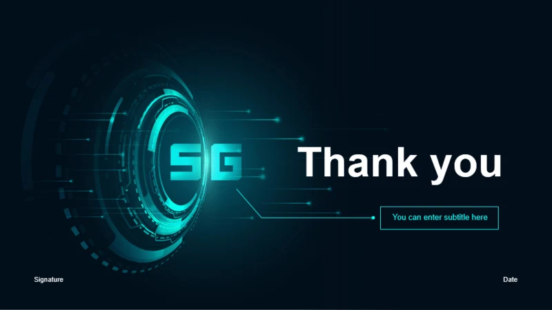 结束页-科技互联网5G商业计划书PPT主题