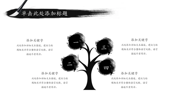 古典唯美简约水墨传统文化PPT模板