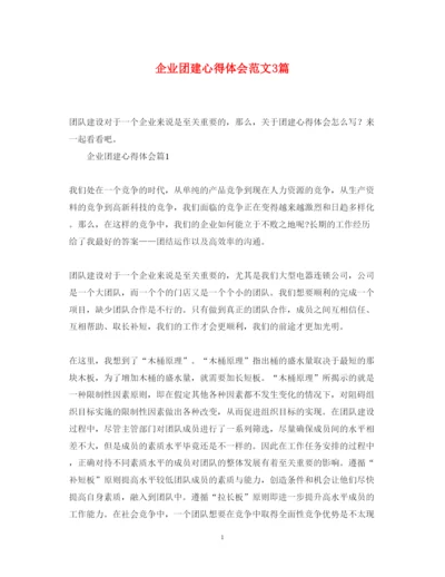 精编企业团建心得体会范文3篇.docx