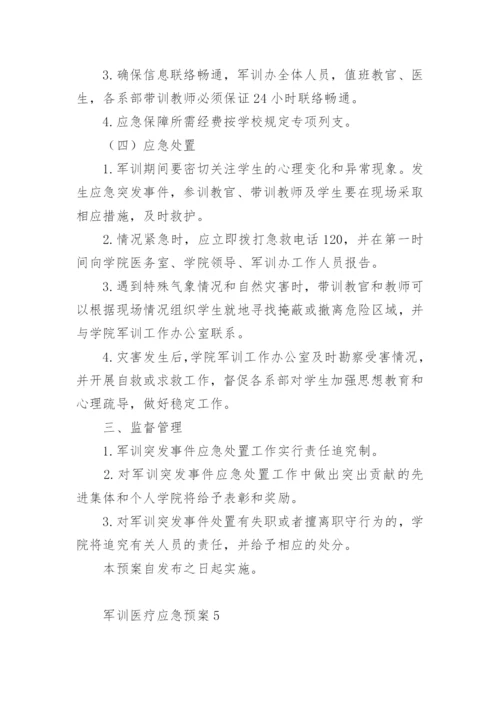 军训医疗应急预案.docx