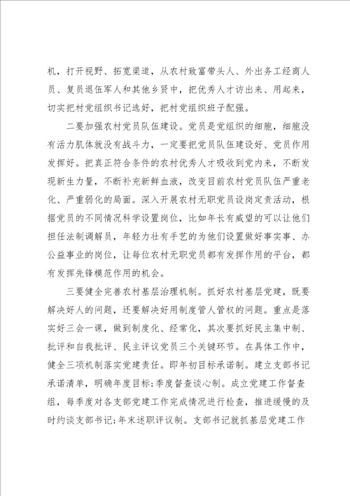 农村党支部书记大比武演讲稿