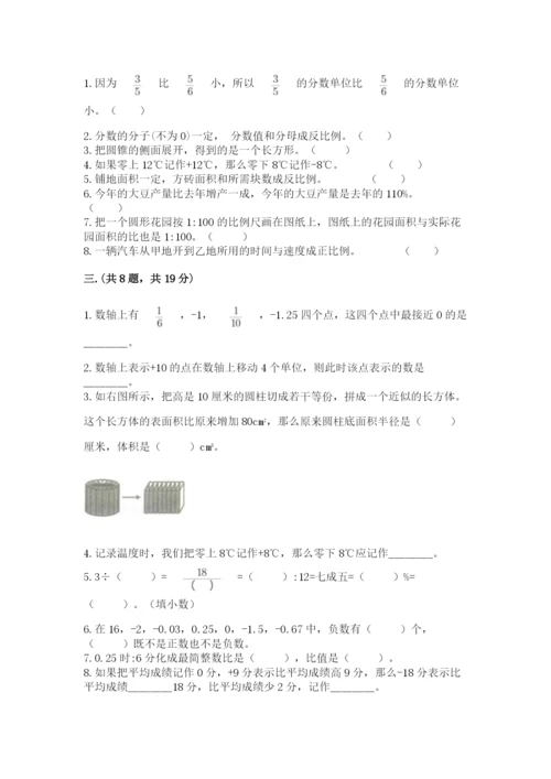 小学六年级数学毕业试题附答案【能力提升】.docx