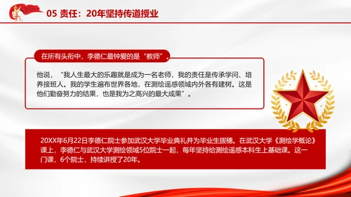 主题班会2024年国家科学技术奖李德仁院士的科技报国故事PPT课件