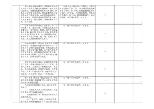 安全生产重点标准化考评检查表十三个要素分别的检查表.docx