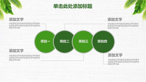 绿叶年度工作总结通用PPT模板