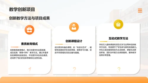 橙色3D风教师求职简历亮点演示PPTPPT模板