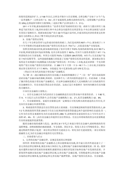 国外四大房地产金融模式分析.docx