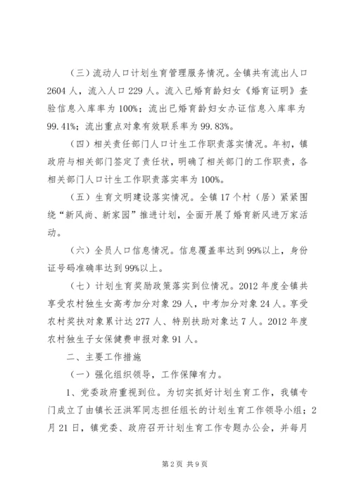 乡镇政府办计划生育工作自查情况的报告.docx