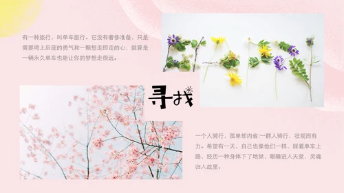 美好生活粉色毕业季诗和远方旅游电子相册通用PPT模板