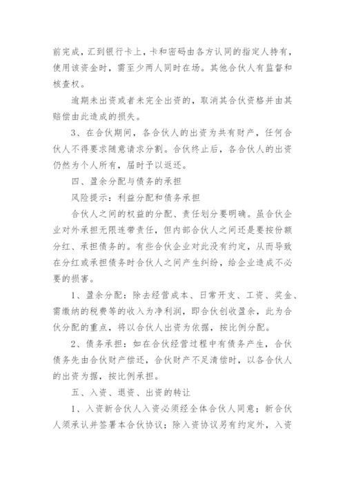 两人合伙开公司协议书范本.docx