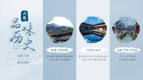 我的家乡山水画卷山海平阳通用PPT模板