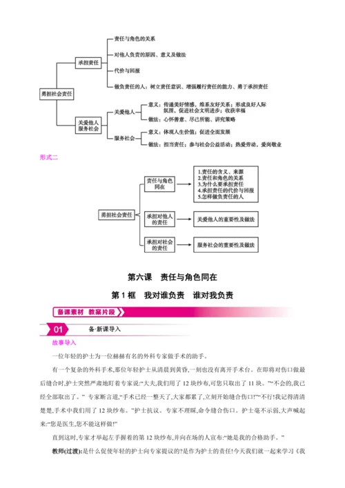 6.1我对谁负责 谁对我负责【2024秋八上道法精彩课堂（教案+素材）】