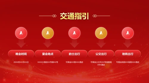 红色喜庆风公司周年庆邀请PPT模板