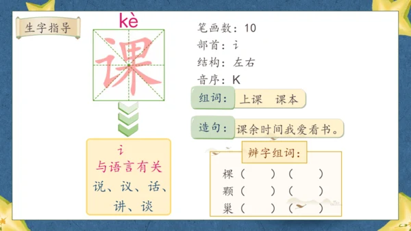 【核心素养】部编版语文二年级下册-13. 画杨桃 第1课时（课件）