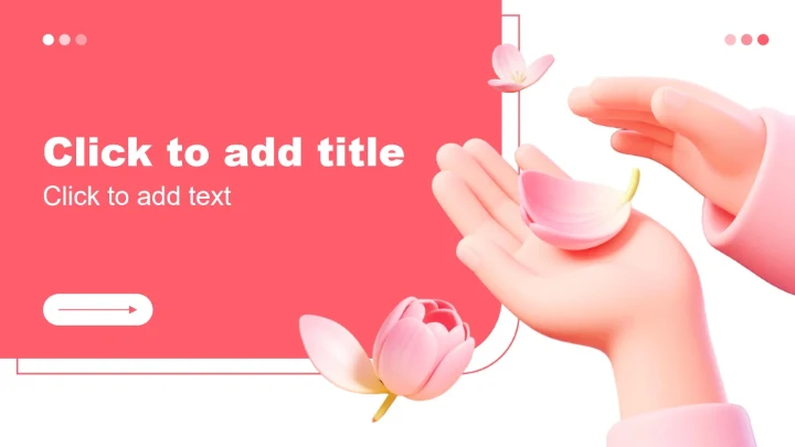 粉红色花卉小清新风班委竞选演讲PPT主题模板