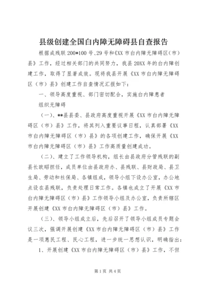 县级创建全国白内障无障碍县自查报告 (3).docx