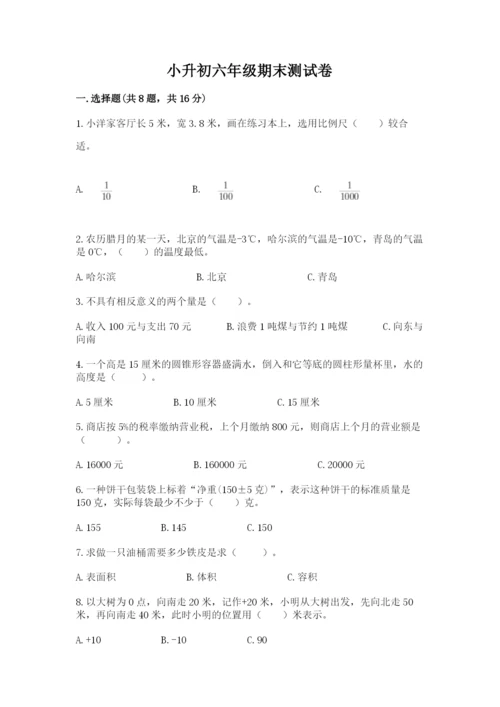 小升初六年级期末测试卷（考点梳理）.docx