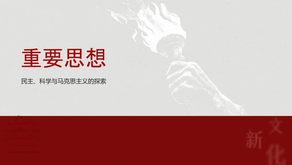 红色简约风人物介绍之陈独秀