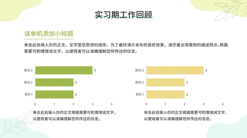 小清新试用期实习转正述职申请汇报