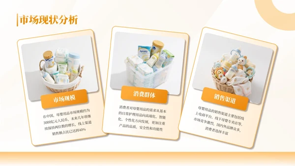 橙色母婴用品产品介绍通用PPT模板