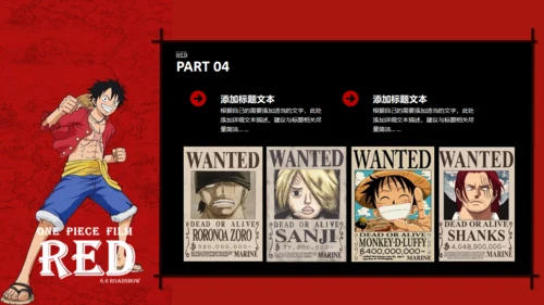 海贼王日本动漫主题通用PPT模板